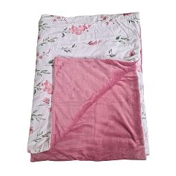 Obrázek pro produkt Zateplená kombinovaná deka v polštáři Květy růžové 150X200 50X60