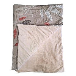 Obrázek pro produkt Zateplená kombinovaná deka v polštáři Listy cihlové 150X200 50X60