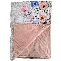 Obrázek pro produkt Zateplená kombinovaná deka v polštáři Modrorůžový květ150X200 50X60